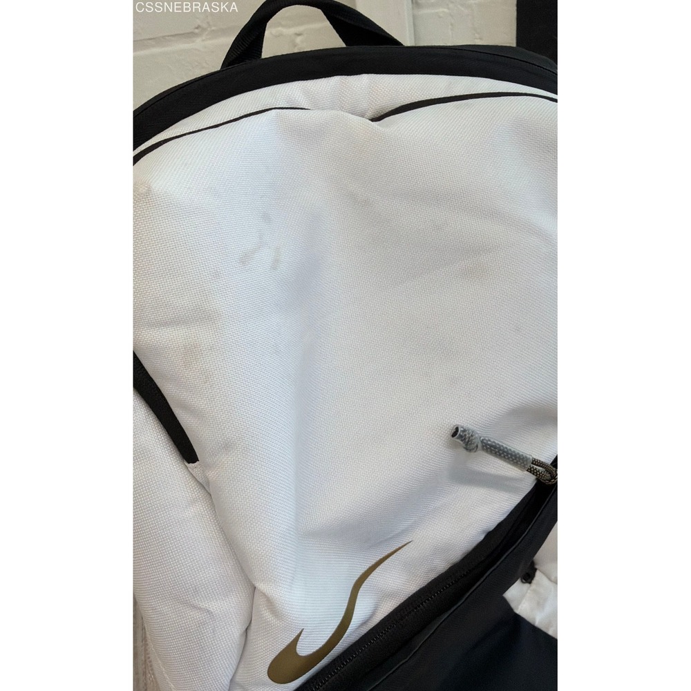 Nike White Black Gold Elite Pro Basketball Backpack DX9786-100 - Picture 9 of 11